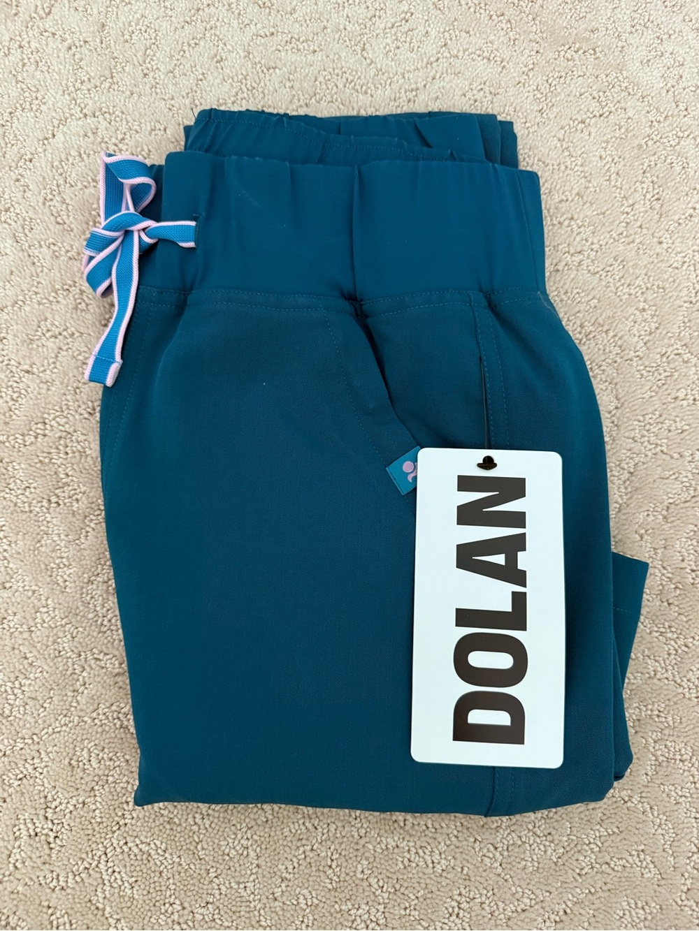 Unworn Caribbean Blue Dolan 6-Pocket CORE Scrub Pant